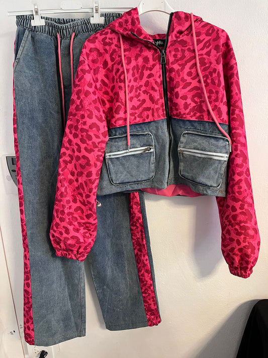 Lila Puff Jacket Set
