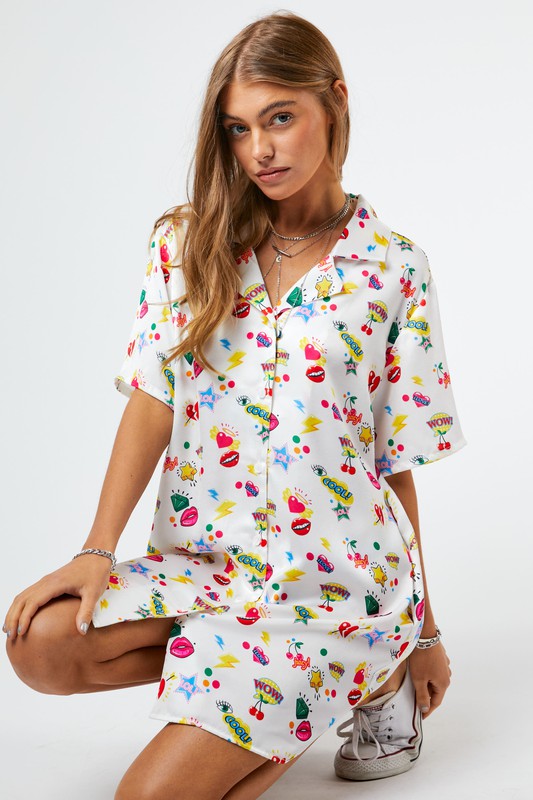 Pop Art Shirt Dress