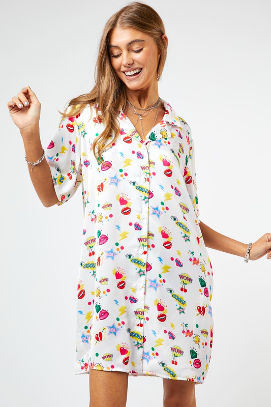 Pop Art Shirt Dress