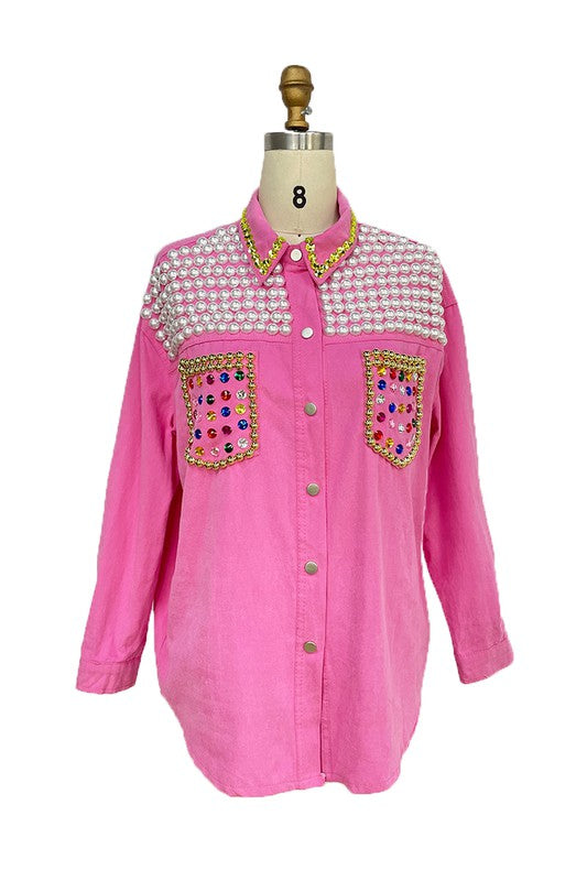 Pearls Boyfriend Shirt