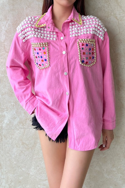 Pearls Boyfriend Shirt