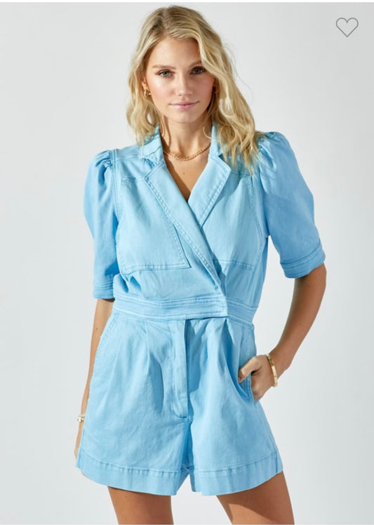 Baby Blue Romper