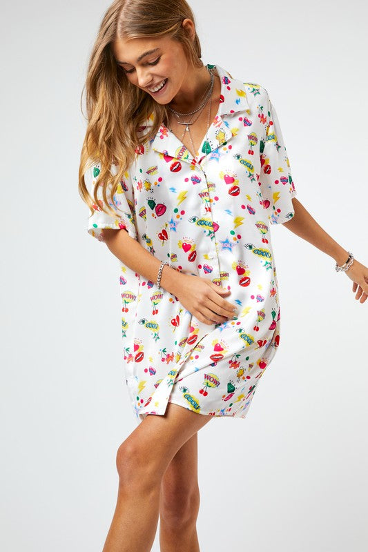 Pop Art Shirt Dress