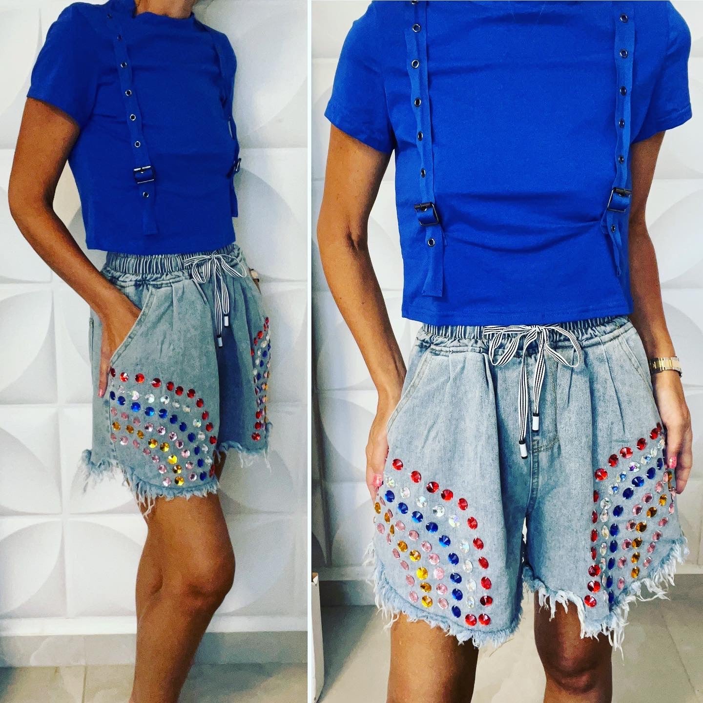 Jewels Denim Shorts